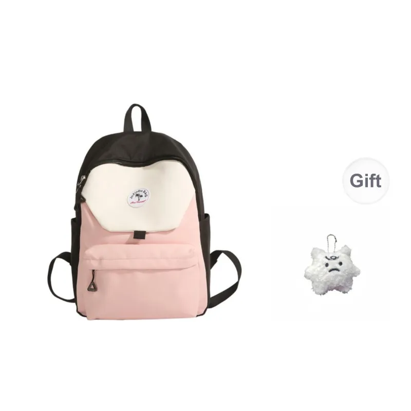 Yalu Nylon Fabric Backpack Unisex Green/Blue/Navy Blue/Pink-22
