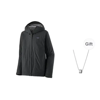 Patagonia Windproof Windbreaker Jacket Men's Black Comes With Necklace