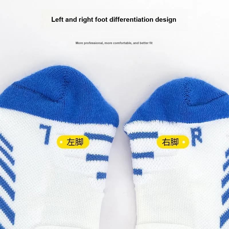 PEAK Soccer Socks Men's White Blue-3