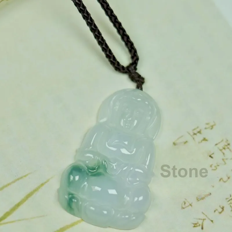 Cui Banzhu Glutinous Jade Jadeite Pendants Unisex-3