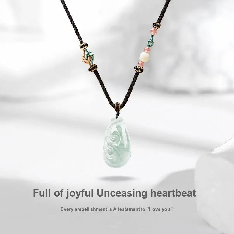 JUICY GRAPE African Emerald Jade Necklaces Unisex-1
