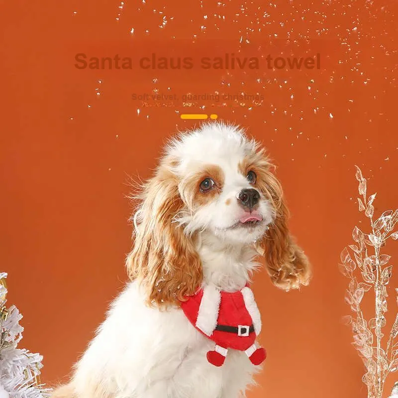 UFBemo Pet Costume, Teddy Fleece Elk Saliva Towel-1