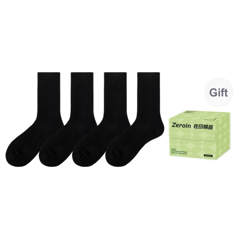 ZEROIN Mid Calf Socks Unisex Box 4 Pack-9