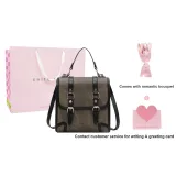 Black+Shopping Bag+Bouquet Greeting Card