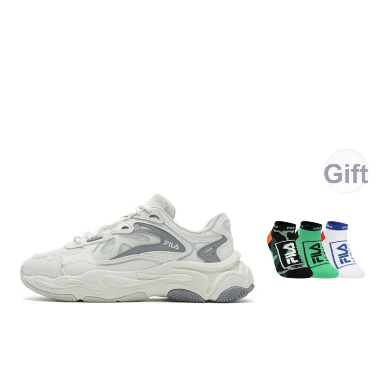 FILA Mars 4 Mars Shoes Slip Resistant, Abrasion Resistant, Breathable Low Top Casual Shoes Women's White Green-5