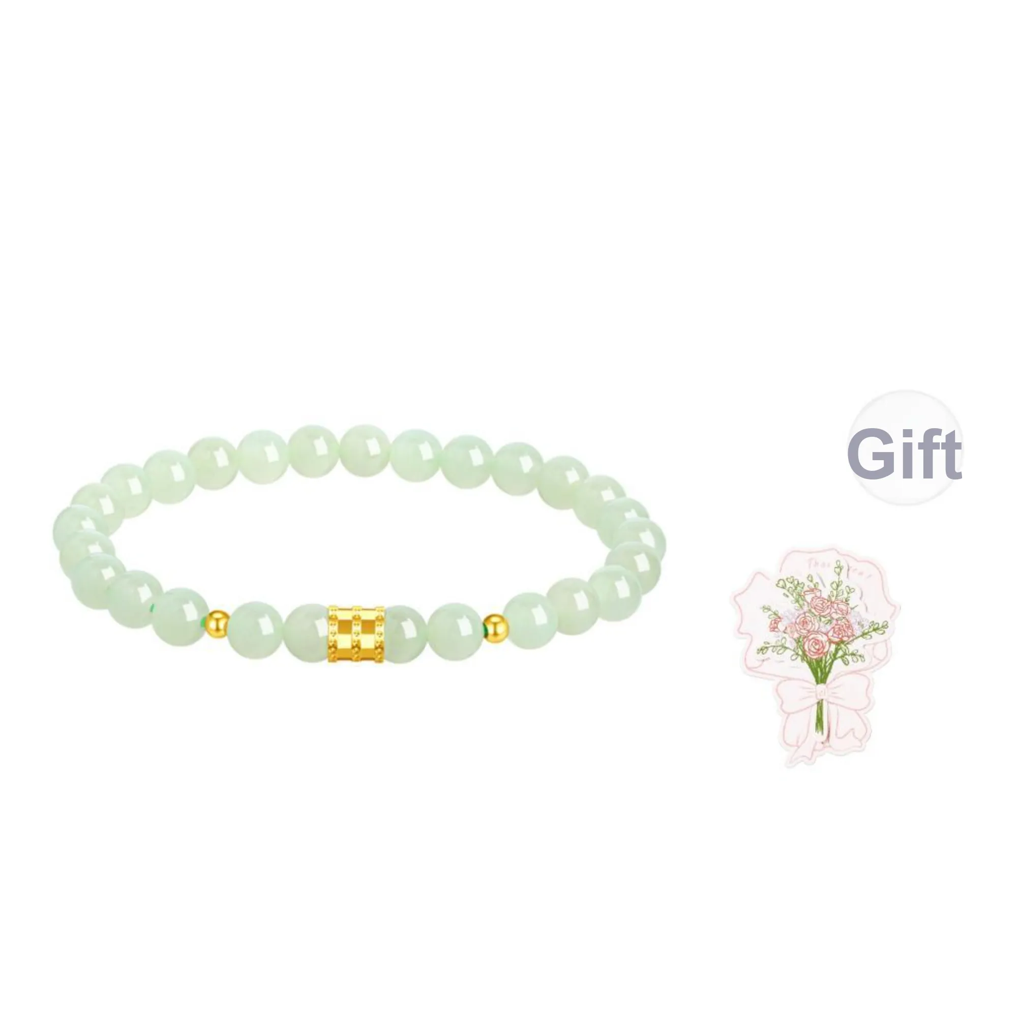 Lao Feng Xiang Hetian Jade Bracelets Green Jade Women's