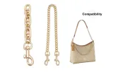 Coach straight gold pig nose 12cm + decorative chain puppy buckle 45cm