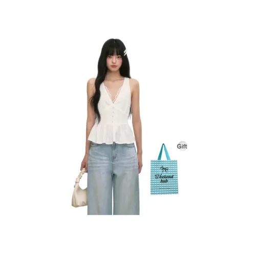 WEEKEND HUB Белый Женский Короткий Топ