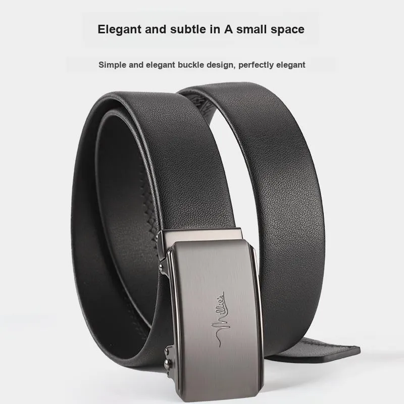 MILLIE'S Cow Split Leather Leather Belts Men's Width  3.5cm-4