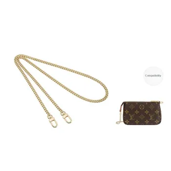 Ingenuity Handmade Metal Chain Accessories Shoulder Strap Conversion Crossbody Bag Chain Bag Straps Women's Gold