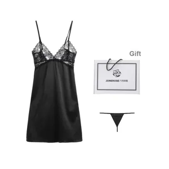 JUNEROSE Nightgown Gift Box Set Included Women's Black