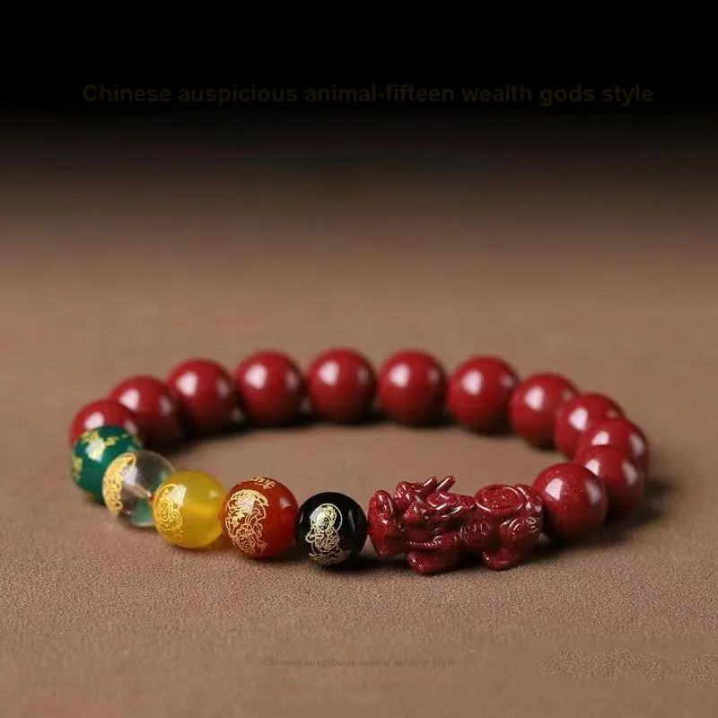 JIAHAOJADE Cinnabar Bracelets Unisex-17