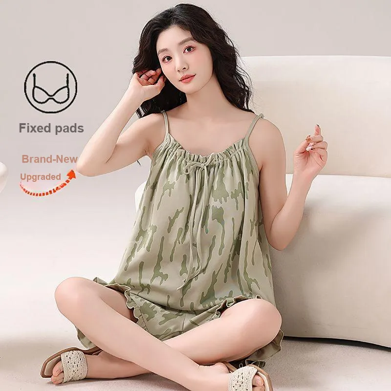 DanceBees Pajama Set Women's Light Green-4