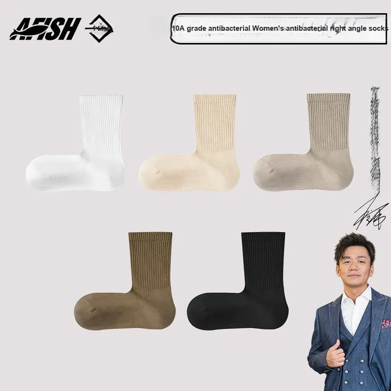 AFISH Mid Calf Socks Women's Shopping Bag 5 Pack-4