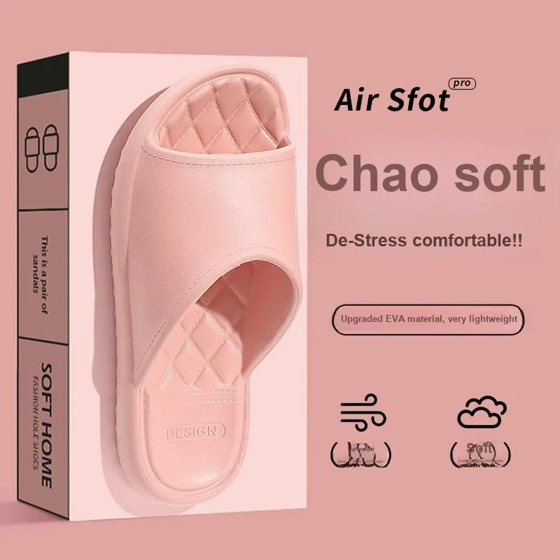 Foot Recreation Diamond Pattern Slip Resistant Comfortable Quiet EVA Minimalist Style All Season Home Slippers-26