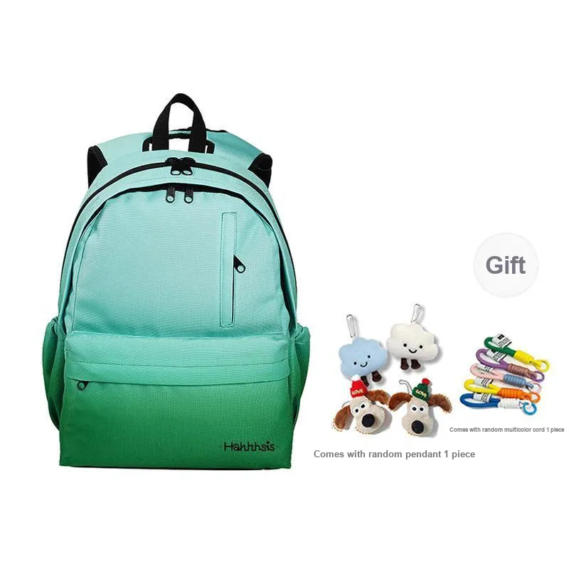 Hahhhsis Polyester Middle School Student, High School Student, University Student Backpack Unisex Gradient Coffee-13