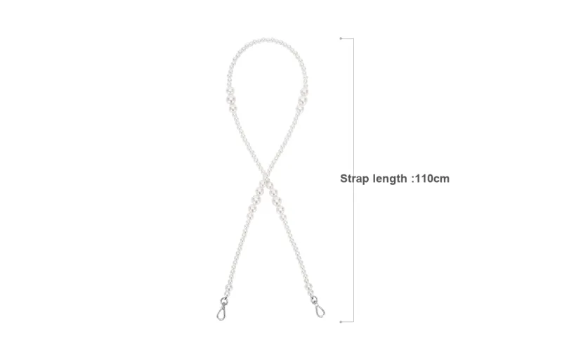GUYI Pearl, Alloy, Iron Metal Bag Strap Women's White-9