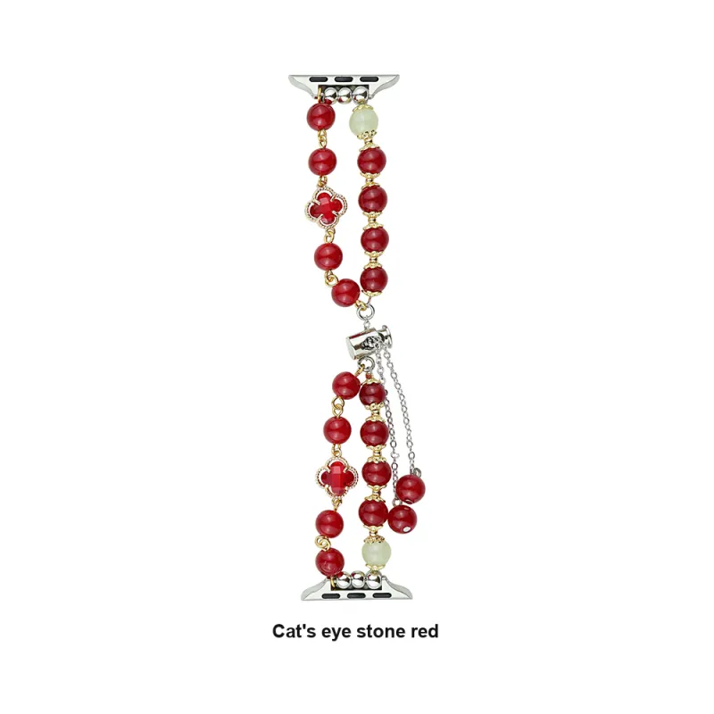 Vobafe Watch Band Apple Compatibility Cat's Eye Stone Material-3