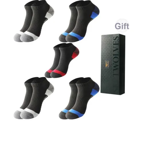 SEPTWOLVES Низкие носки Мужские 5 пар Коробка + Сумка для покупок