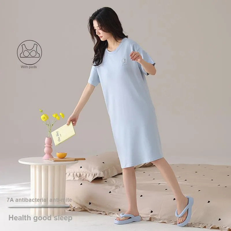 FENTENGCARE Nightgown Women's Sky Blue-3