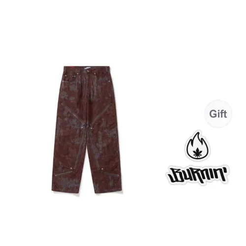 BURNIN Cargo Pants Unisex Rusty Red