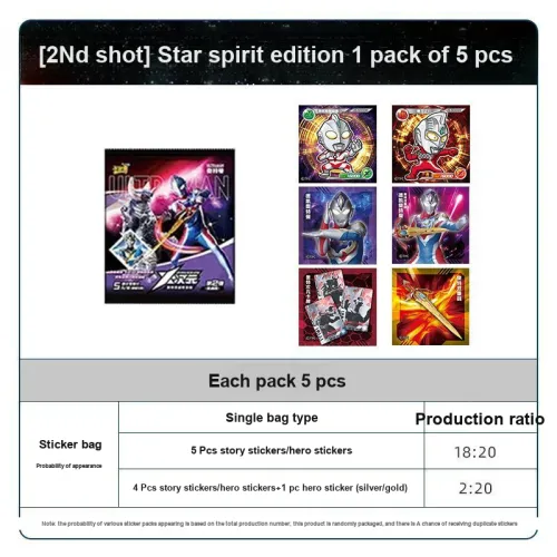 KAYOU Ультрамен Наклейка X Dimension Коллекционный Стикер Набор Том 2 Слепая Коробка Один Mystery Коробка Целая Коробка 20 шт