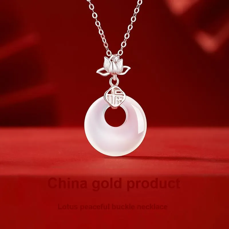 Central Fashion Chalcedony Jade Necklaces Women's-1