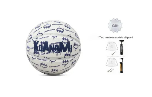 Kuangmi x Claw Money PU Basketball Blue White Size 7 Training Unisex