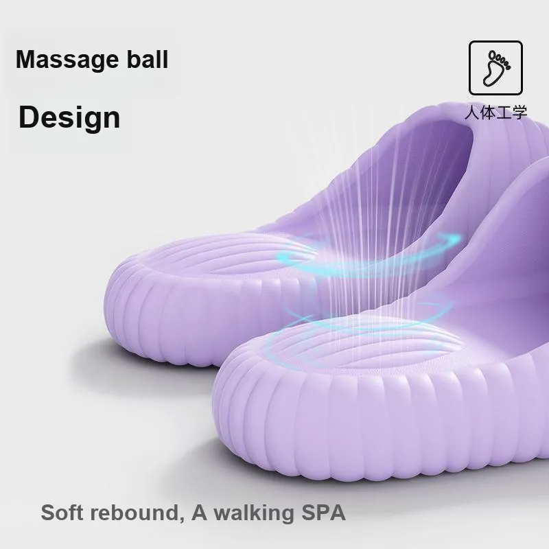 Lymia Waffle Home Platform Squashy And Bouncy Feeling All Seasons Home Slip Resistant Slippers-2