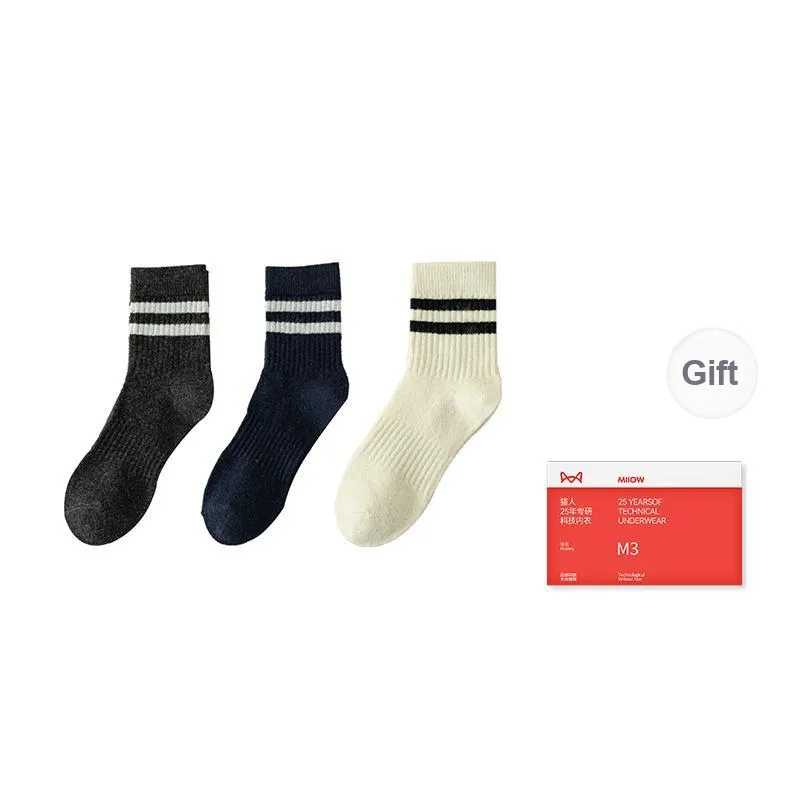 MIIOW Mid Calf Socks Women's 3 Pack-21