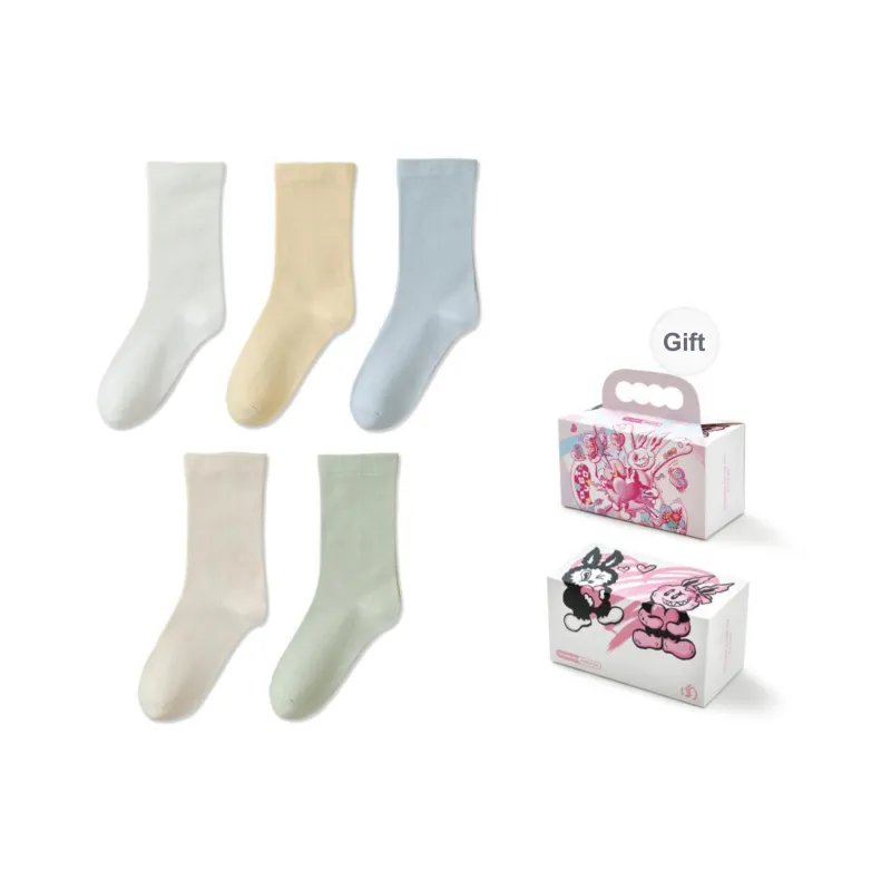 PLAN IN Mid Calf Socks Women's Box 5 Pack-28