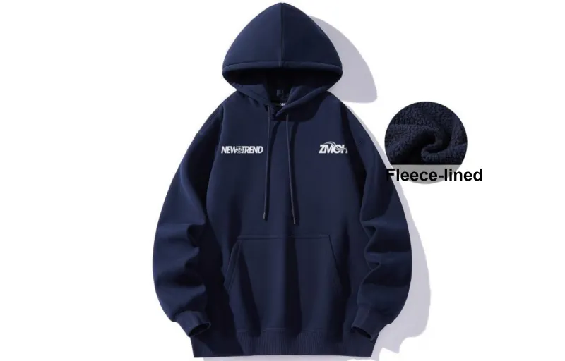 ZMOH Fleece Lined Hoodie Unisex Couple's-17