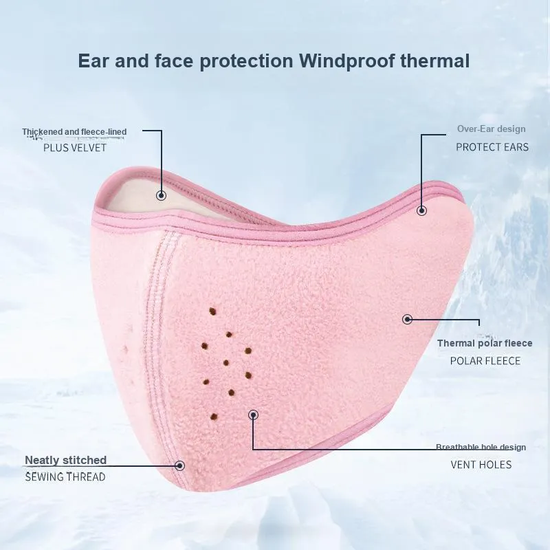 Vilico Riding Equipment Cycling Face Mask Commute Skiing Unisex Polar Fleece One Size-8