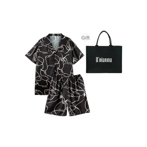 Q'NIANMA Пижама Подарочная Коробка Мужская Афинская Черная