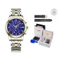 Gold Blue[Luxury Box+Leather Strap]