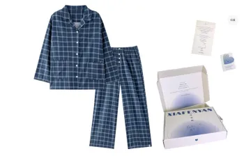 XIAFENYAN Pajama Gift Box Women's Mountain Mist Blue