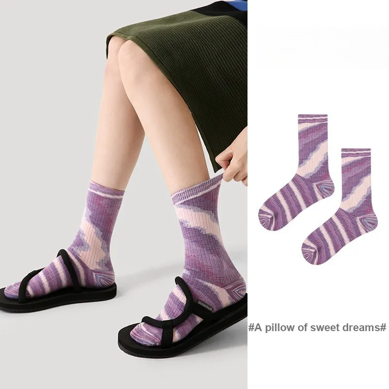 Vine Color Mid Calf Socks Unisex 3 Pack A Pillow Of Huian-1