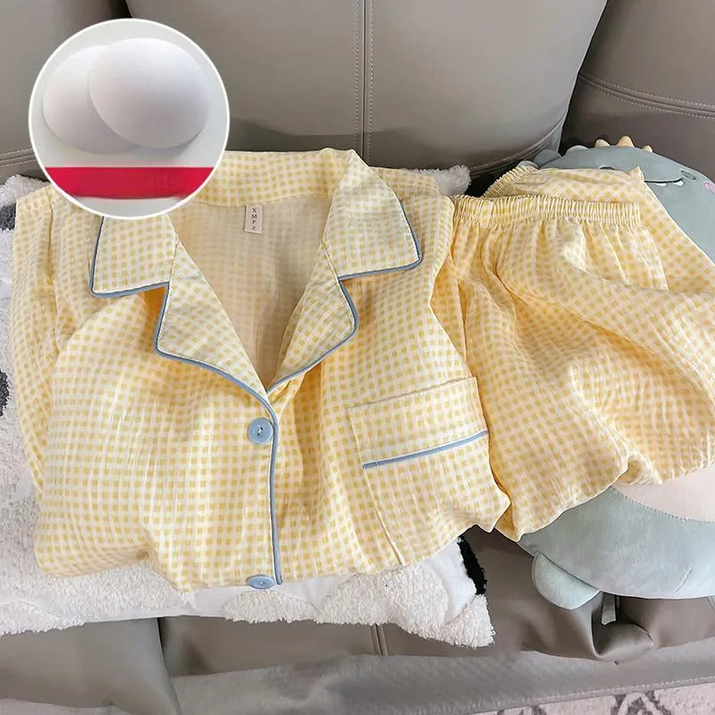 XIAFENYAN Pajama Set Women's Yellow-5