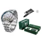 J9034G1 Silver Blue Steel Band[Belt Clothing Sets]
