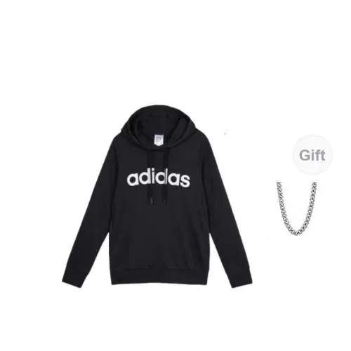 Adidas ESSENTIALS Sweatshirts Unisex Black Includes Necklaces