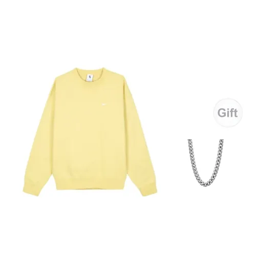 Nike Sweatshirts Unisex Yellow With Free Necklace