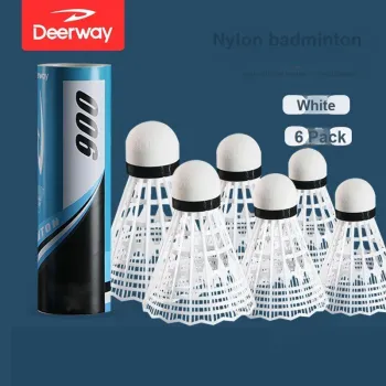 DEERWAY Nylon Shuttlecock 6 Pack Nylon Shuttlecocks