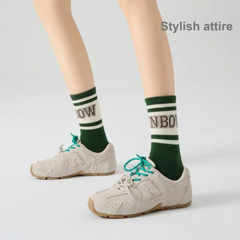 PLAN IN Mid Calf Socks Unisex 5 Pack-5