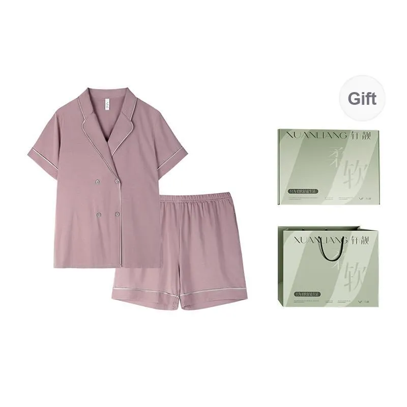 Xuan Liang Pajama Set Women's Gift Box Set Dusty Purple-0