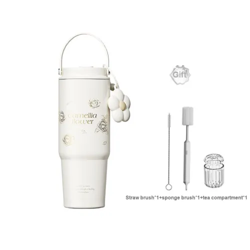 Germ Original Camellia Ice King Cup Portable Practical Student Straw Cup Birthday 820ml Gift Box Set