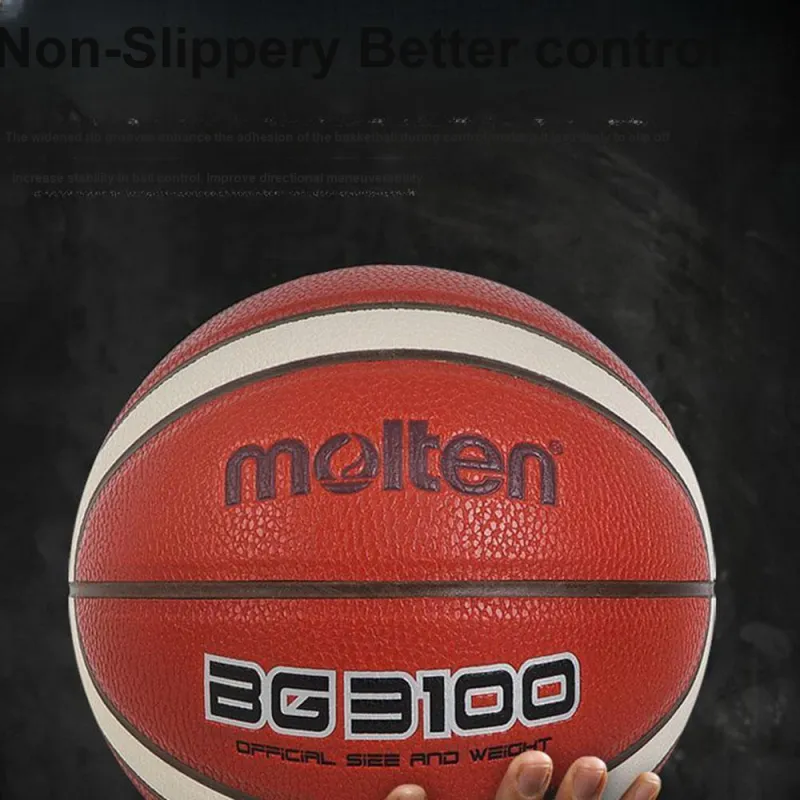 Molten PU Basketball Orange Red Size 76 Size 5 Size 4 Training Unisex-9