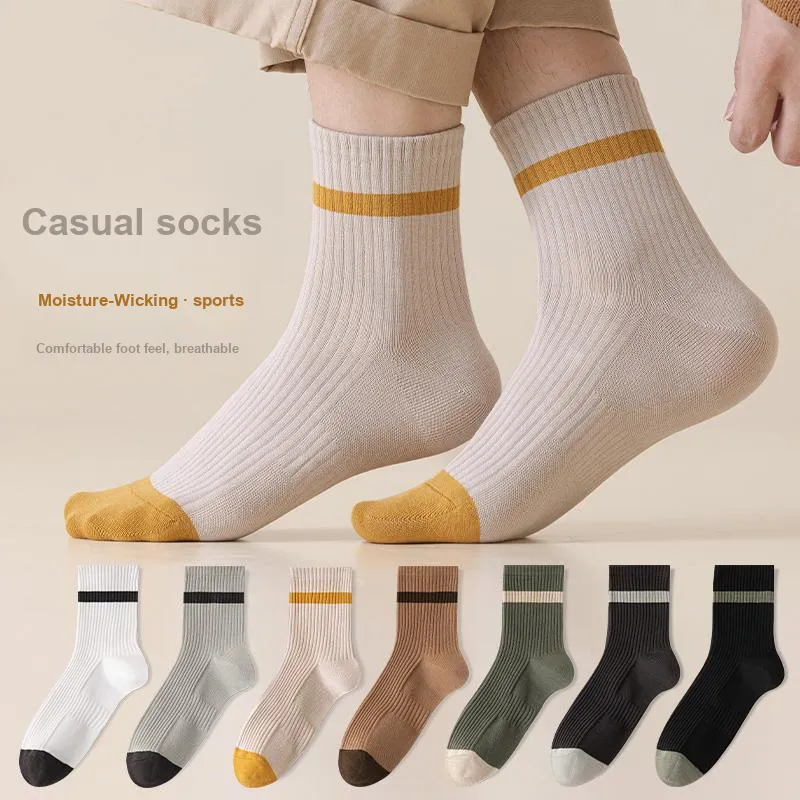 Lan Miao Mid Calf Socks Men's 5 Pack-2