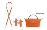 Adjustable Shoulder Strap 94-114cm+Free Perforated (Carrot Silver-Tone Buckle)