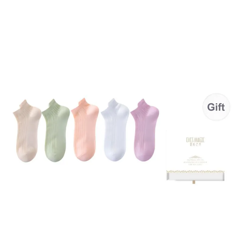 XIA.WA.ZHI.XIU Ankle Socks Women's Box 5 Pack-7