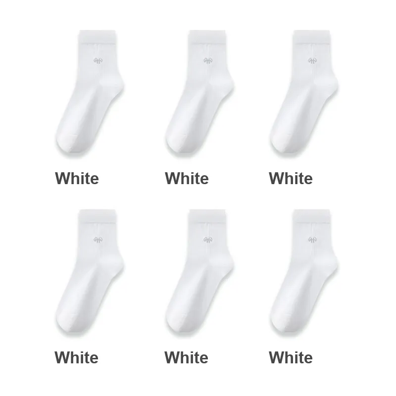 H YXIANG Mid Calf Socks Men's 6 Pack-31